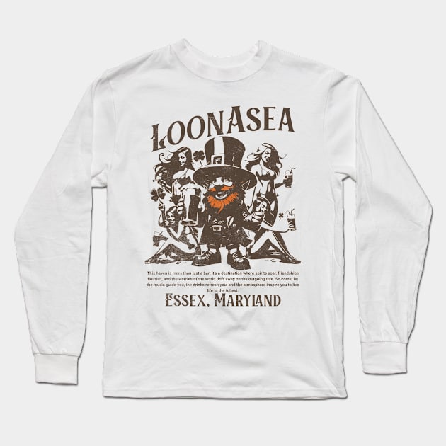 Loonasea Pub Joint Essex Maryland Middle River Long Sleeve T-Shirt by Joaddo